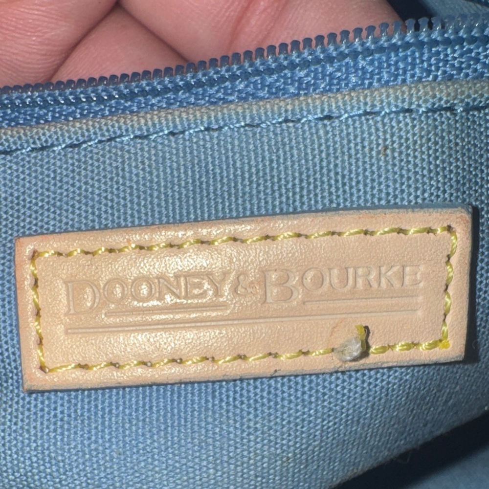 Dooney & Bourke Y2K RARE Black Multicolor DB Logo Shoulder Bag with rainbow zip - Picture 8 of 9
